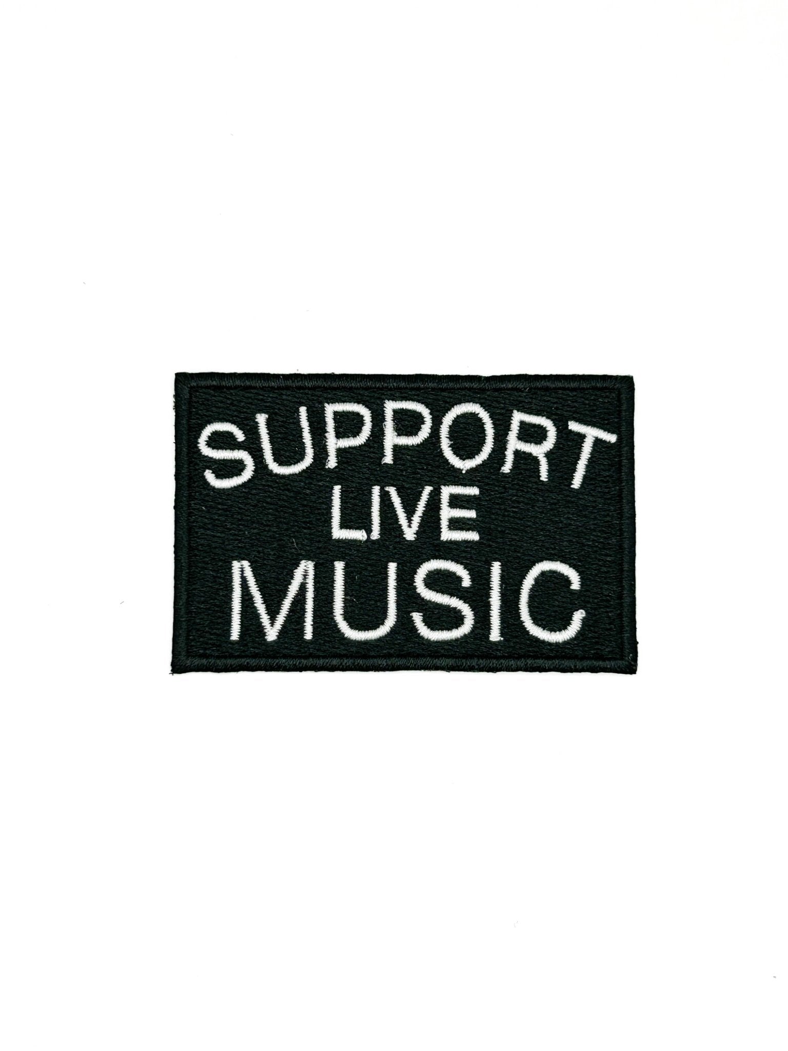 "Support Live Music" Embroidered Iron On Patch (Various Colors) - Wander Together Outfitters