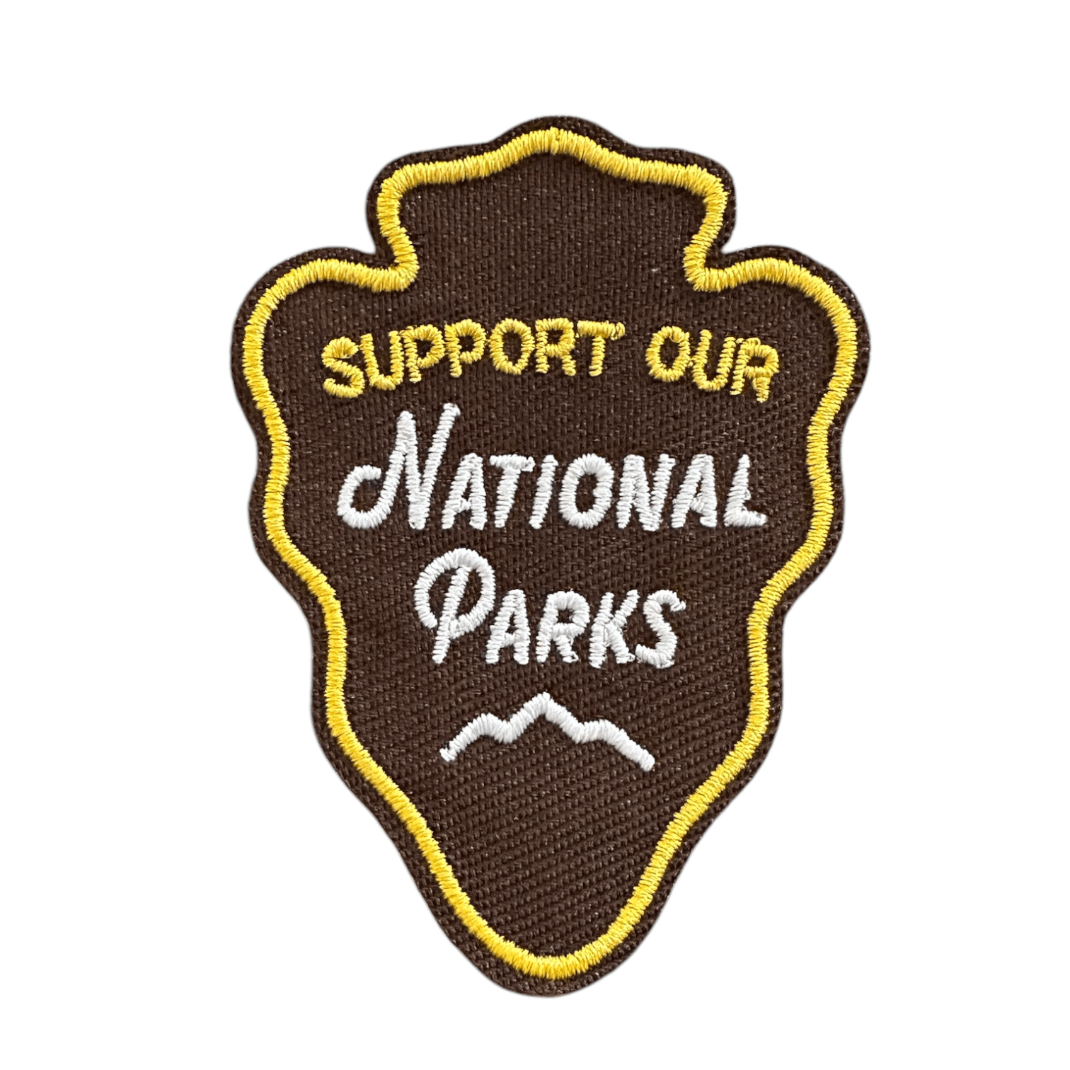 "Support Our National Parks" Arrowhead Iron On Patch - Wander Together Outfitters