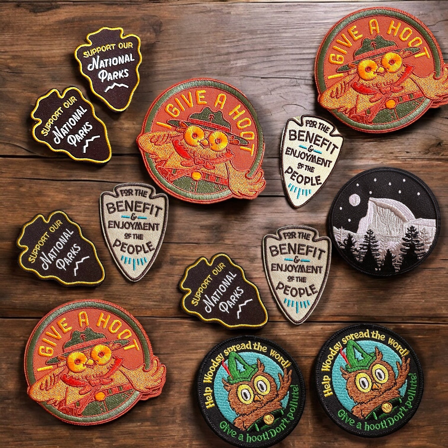 "Support Our National Parks" Arrowhead Iron On Patch - Wander Together Outfitters