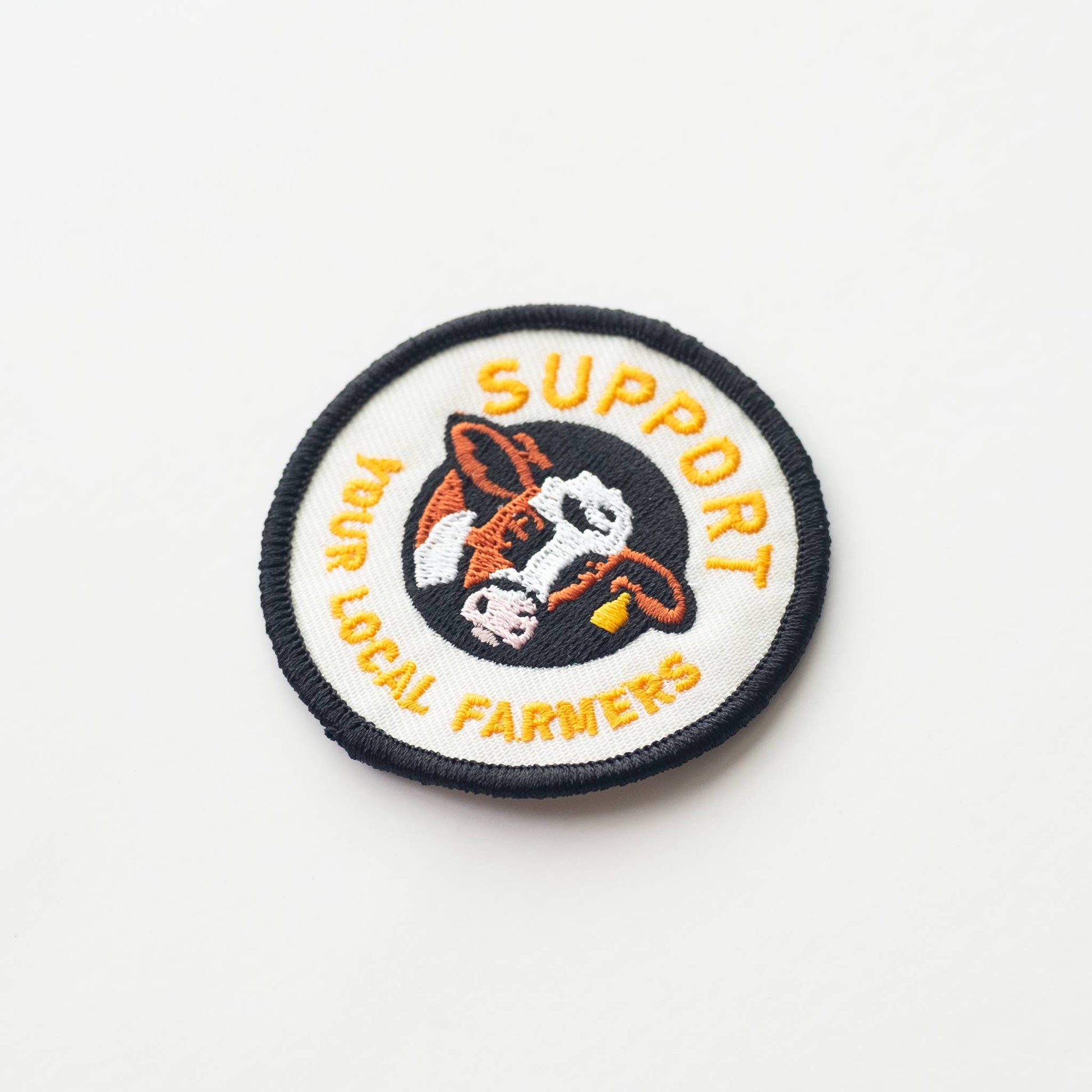 "Support Your Local Farmers" Embroidered Iron On Patch - Wander Together Outfitters