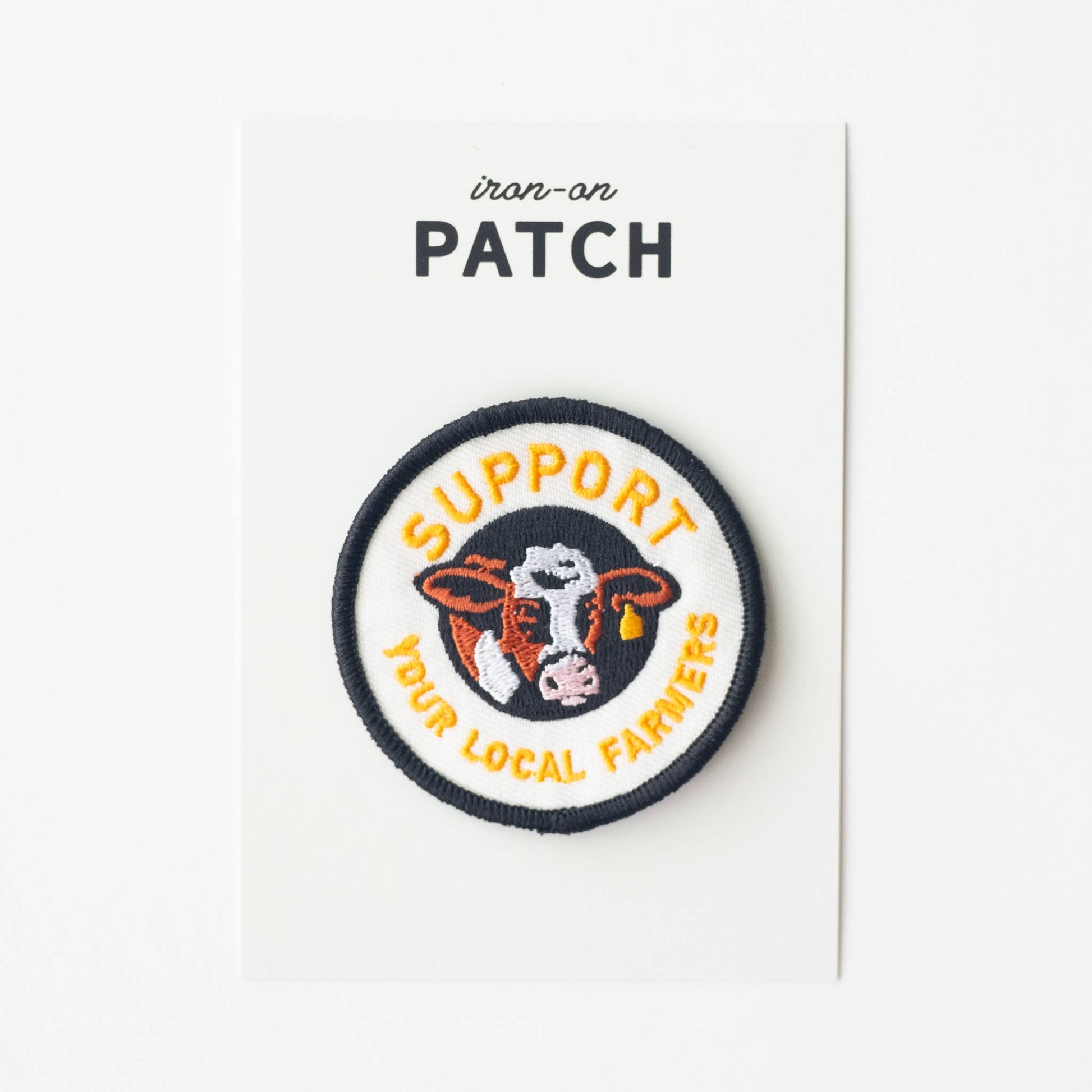 "Support Your Local Farmers" Embroidered Iron On Patch - Wander Together Outfitters