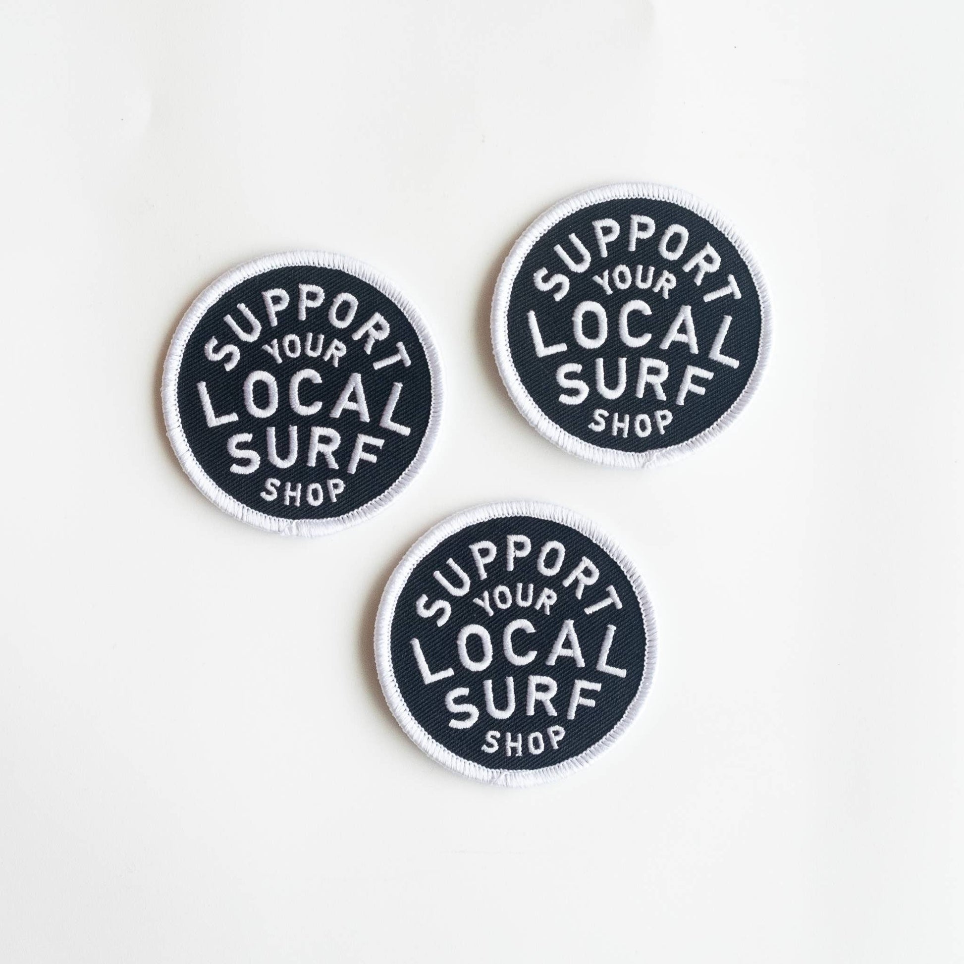 “Support Your Local Surf Shop” Embroidered Iron on Patch - Wander Together Outfitters
