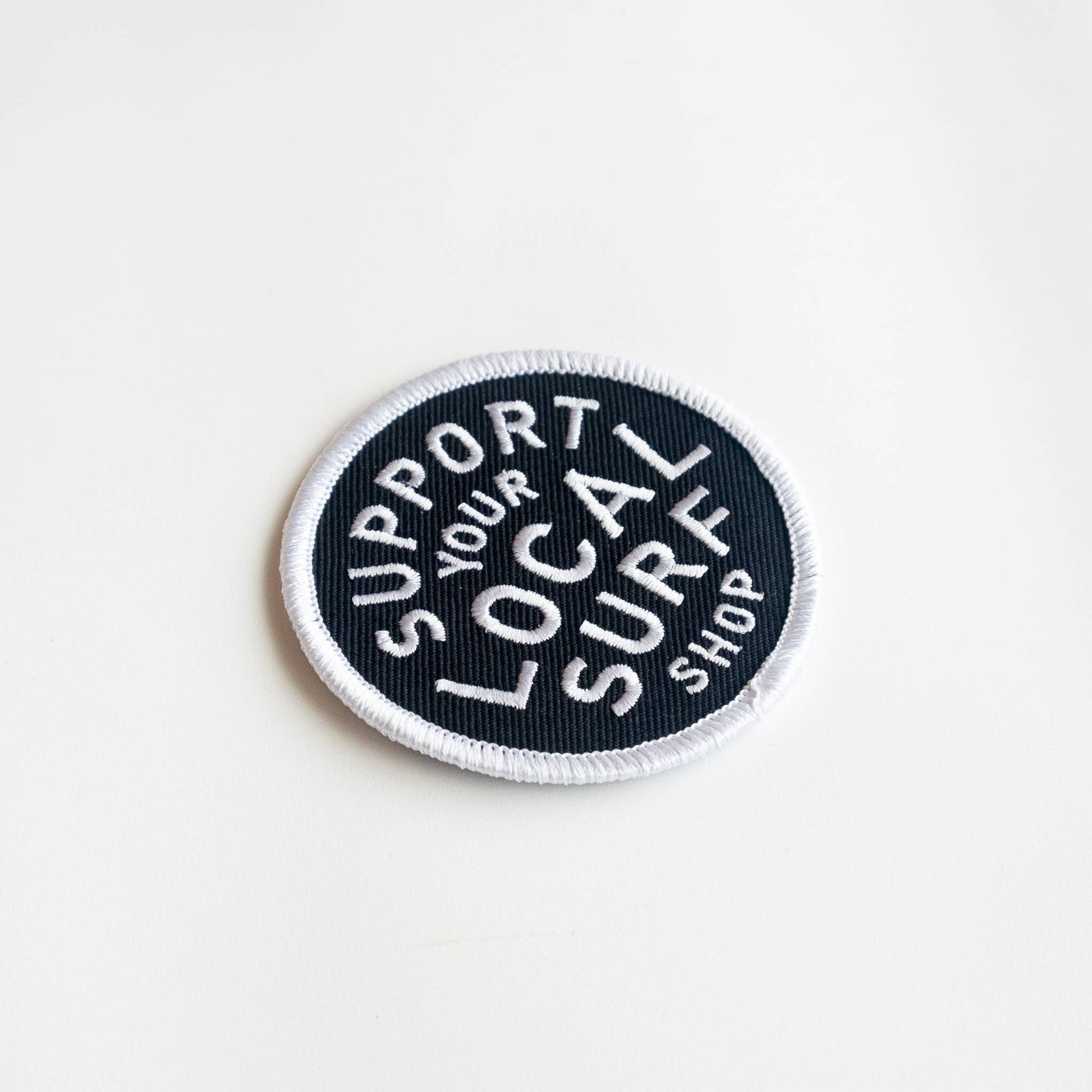 “Support Your Local Surf Shop” Embroidered Iron on Patch - Wander Together Outfitters