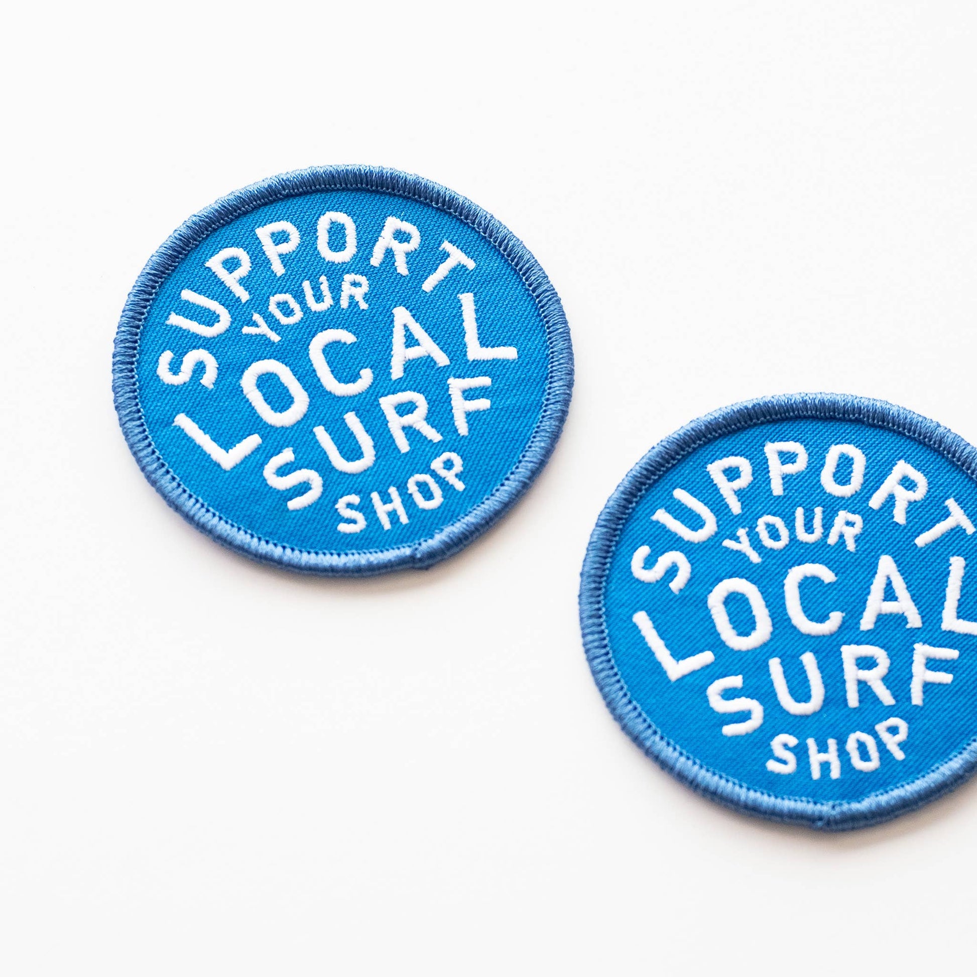 “Support Your Local Surf Shop” Embroidered Iron on Patch - Wander Together Outfitters