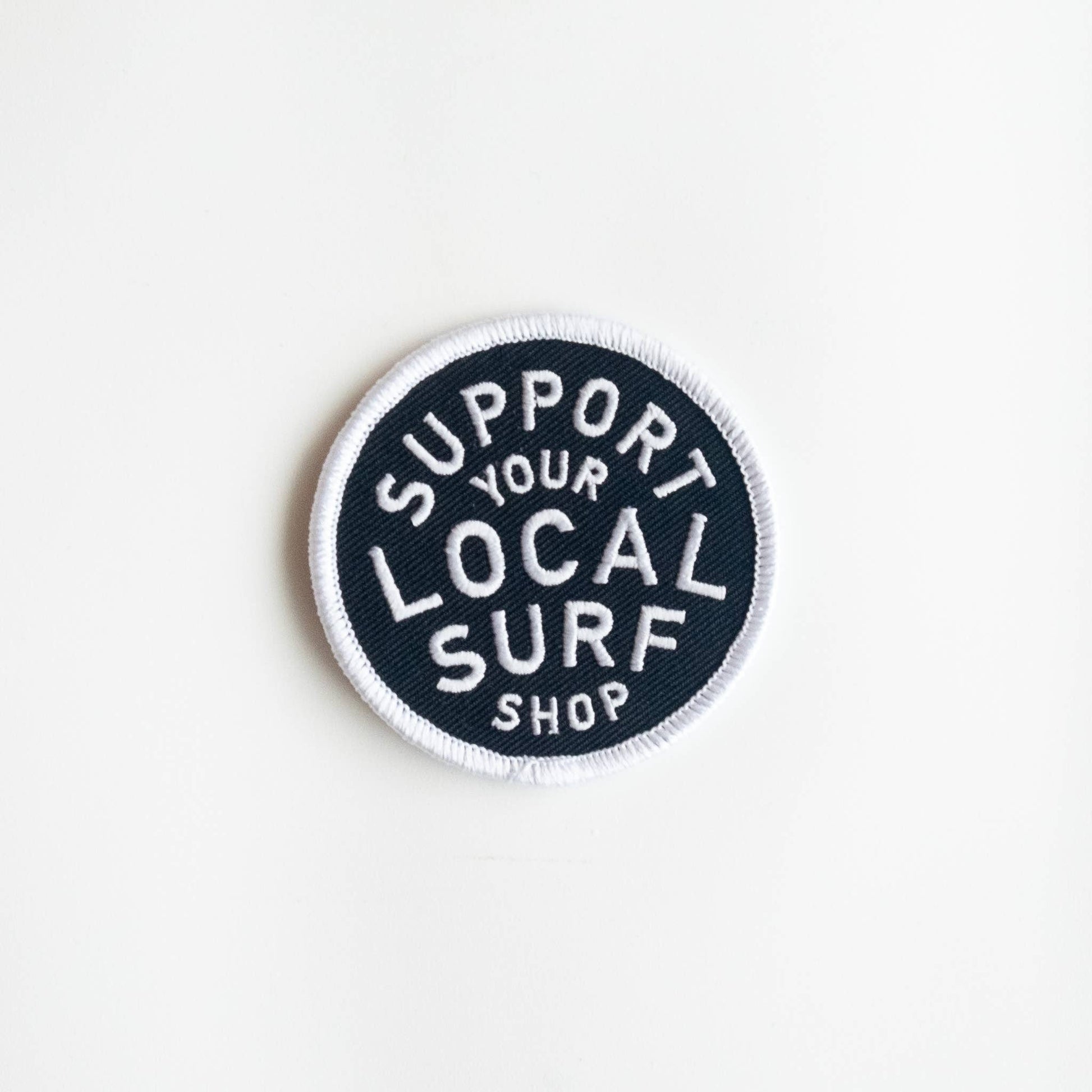 “Support Your Local Surf Shop” Embroidered Iron on Patch - Wander Together Outfitters