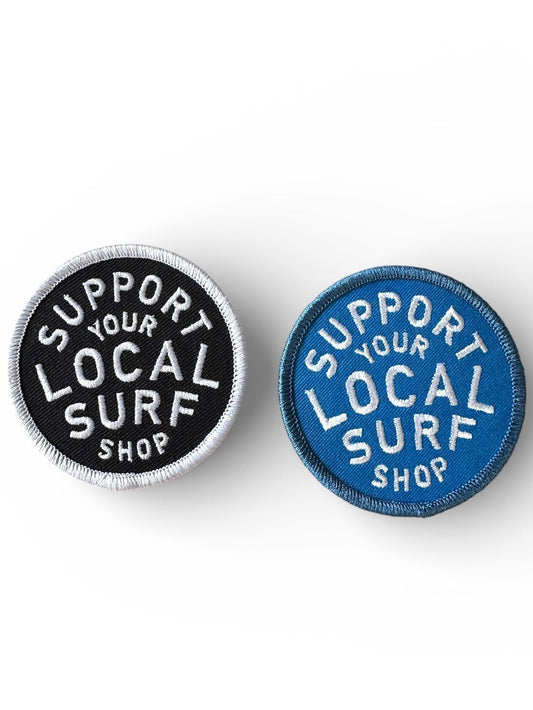 “Support Your Local Surf Shop” Embroidered Iron on Patch - Wander Together Outfitters