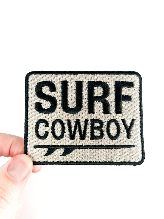 "Surf Cowboy" Embroidered Iron On Patch - Wander Together Outfitters