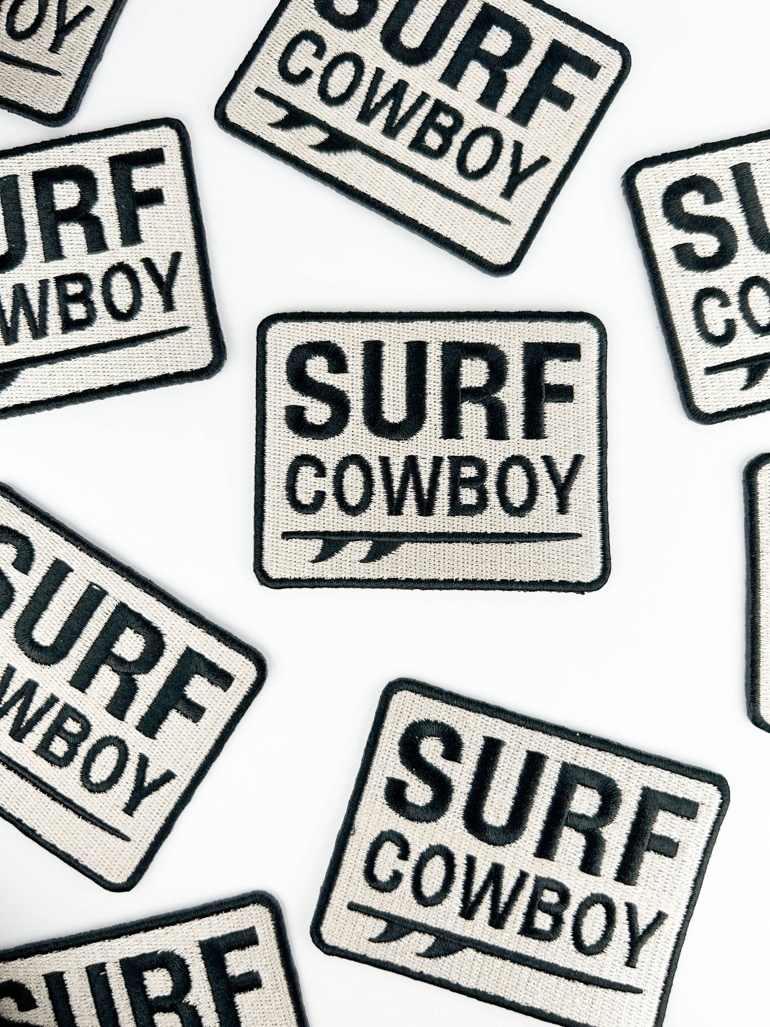 "Surf Cowboy" Embroidered Iron On Patch - Wander Together Outfitters