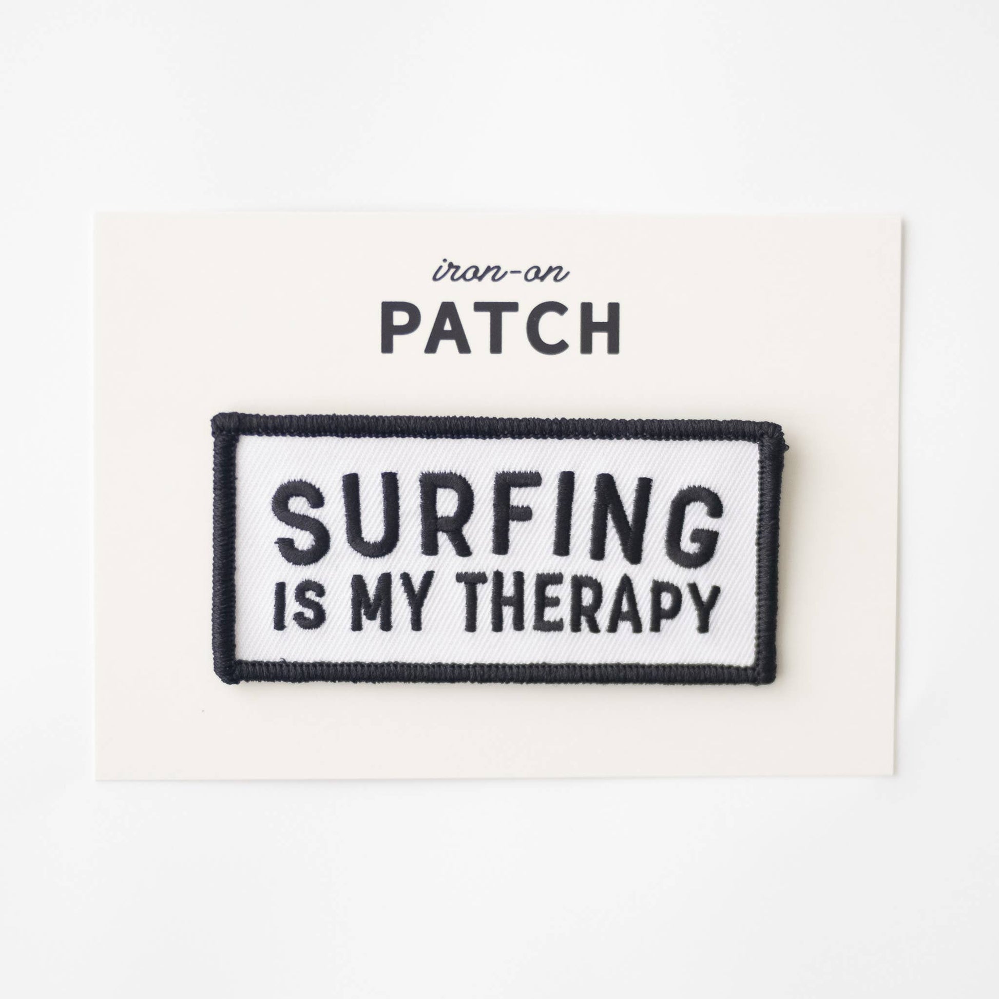 "Surfing Is My Therapy" Embroidered Iron On Patch - Wander Together Outfitters