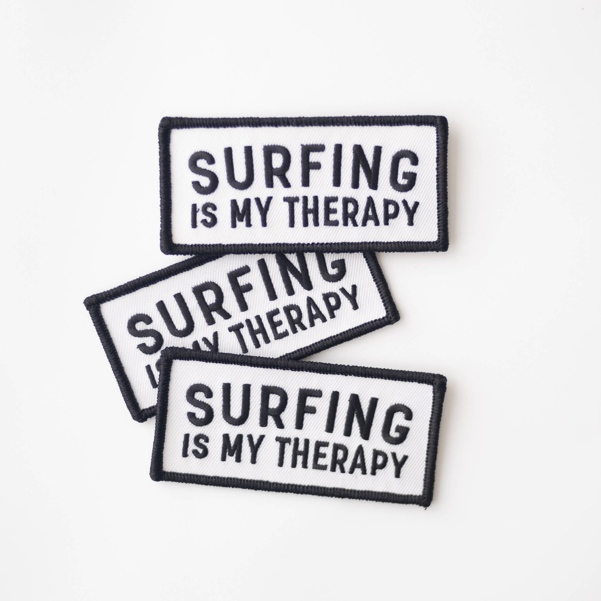 "Surfing Is My Therapy" Embroidered Iron On Patch - Wander Together Outfitters