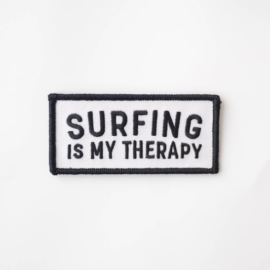 "Surfing Is My Therapy" Embroidered Iron On Patch - Wander Together Outfitters