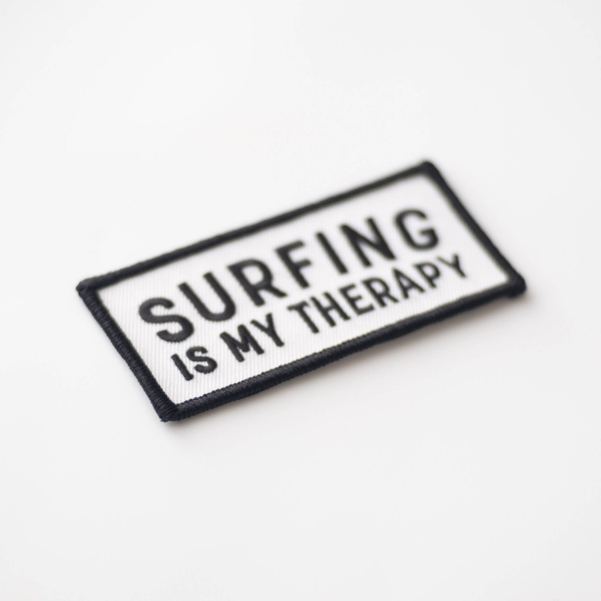 "Surfing Is My Therapy" Embroidered Iron On Patch - Wander Together Outfitters