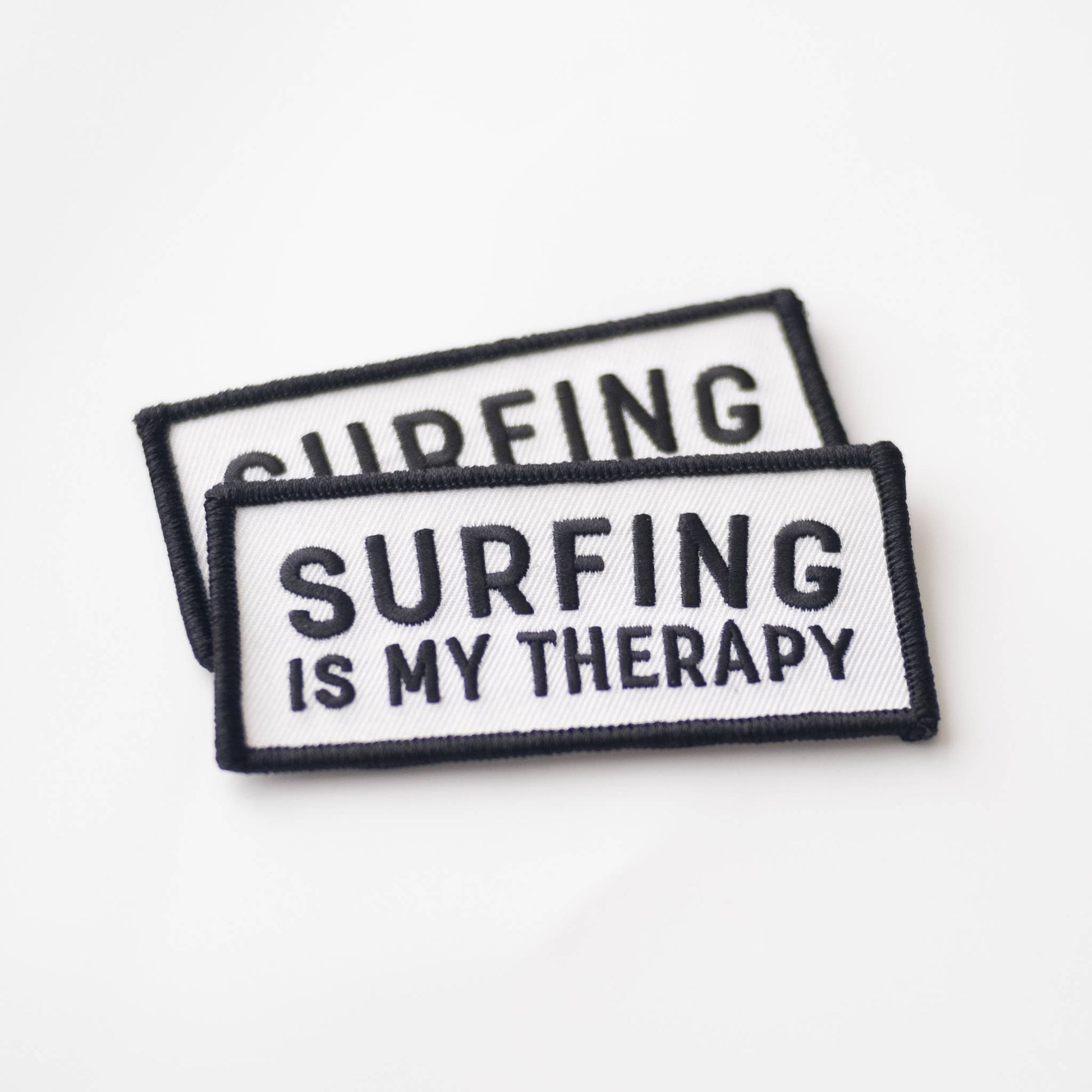 "Surfing Is My Therapy" Embroidered Iron On Patch - Wander Together Outfitters
