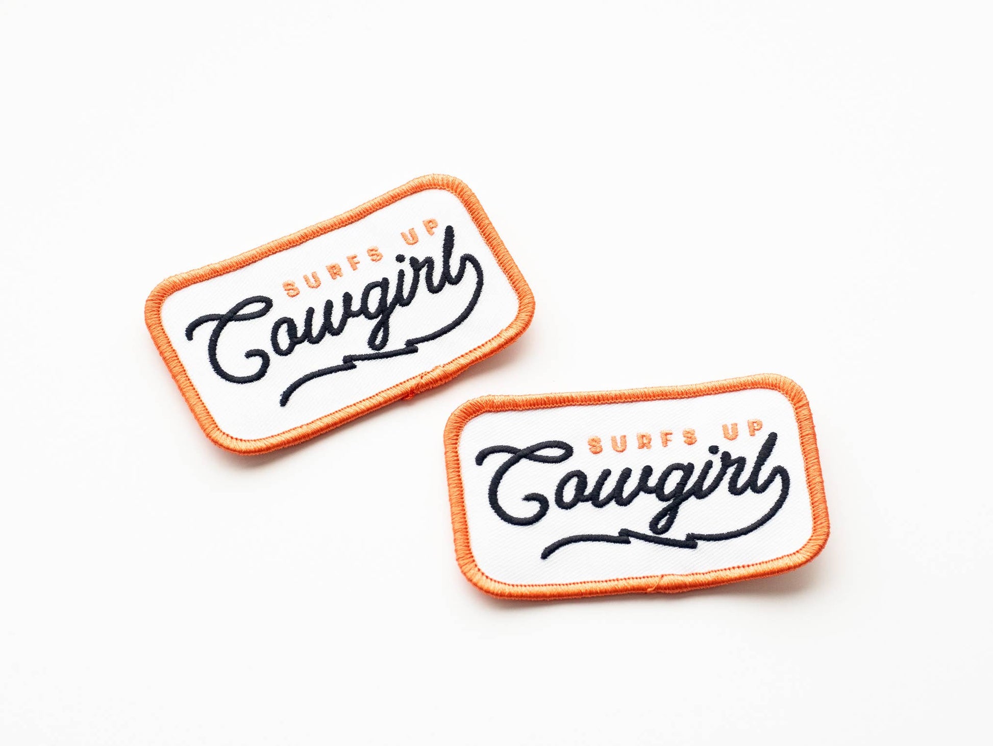 "Surfs Up Cowgirl" Embroidered Iron on Patch - Wander Together Outfitters