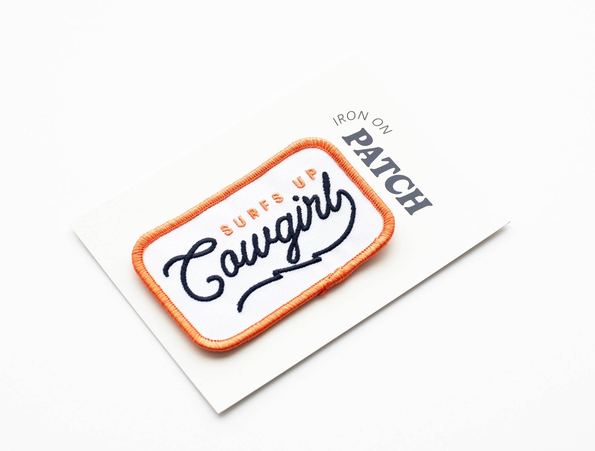 "Surfs Up Cowgirl" Embroidered Iron on Patch - Wander Together Outfitters