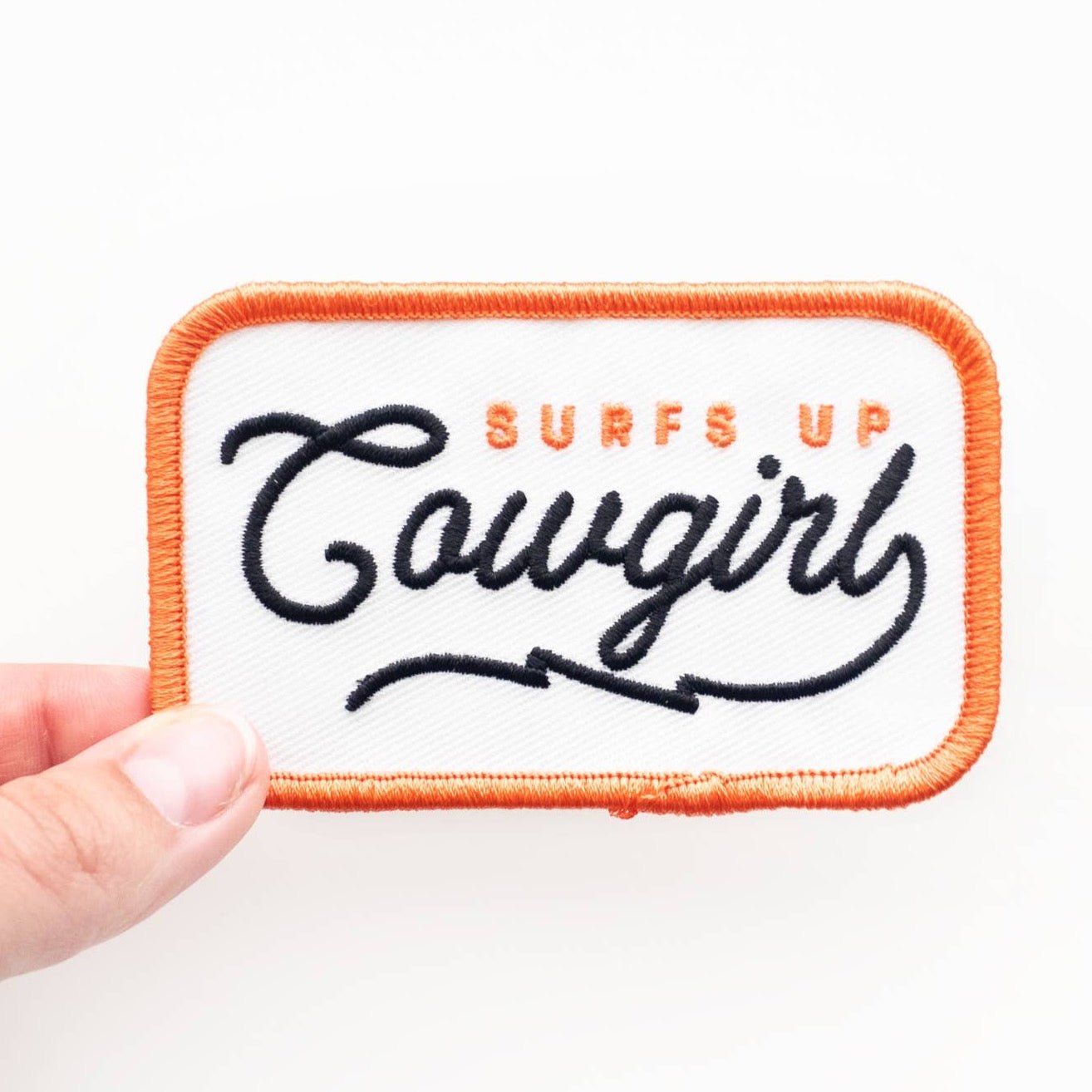 "Surfs Up Cowgirl" Embroidered Iron on Patch - Wander Together Outfitters