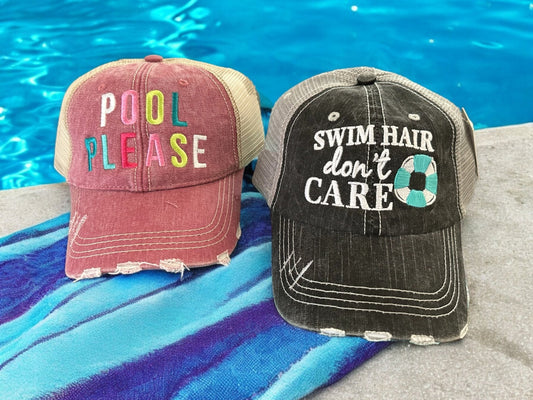 “Swim Hair Don’t Care” Cap - Wander Together Outfitters