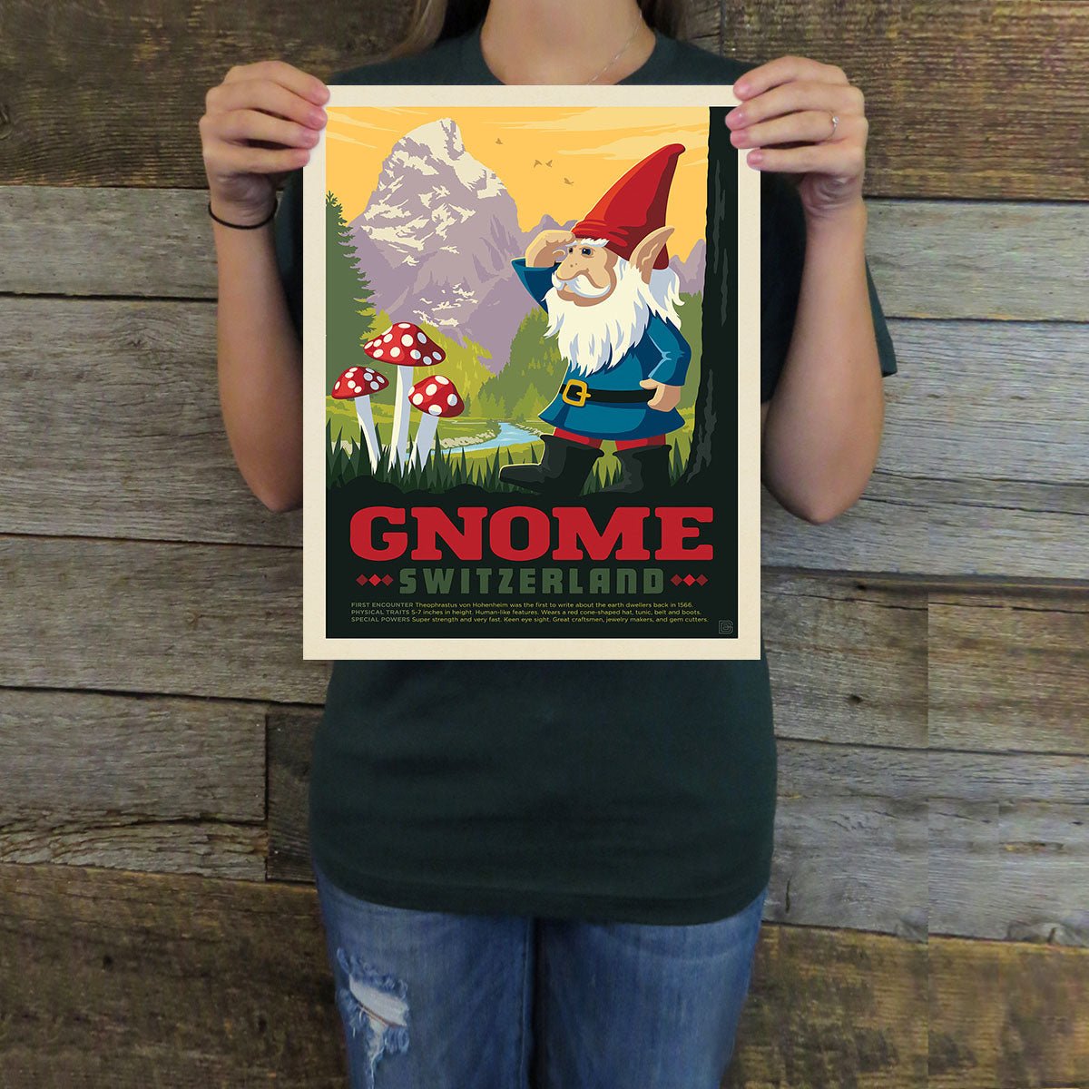 Switzerland: Gnome (Legends & Monsters) Art Print - Wander Together Outfitters