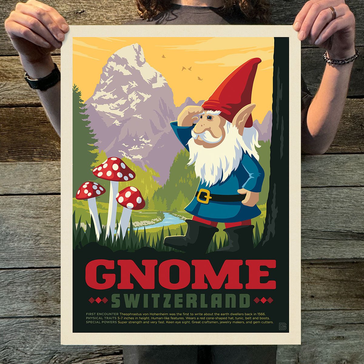 Switzerland: Gnome (Legends & Monsters) Art Print - Wander Together Outfitters
