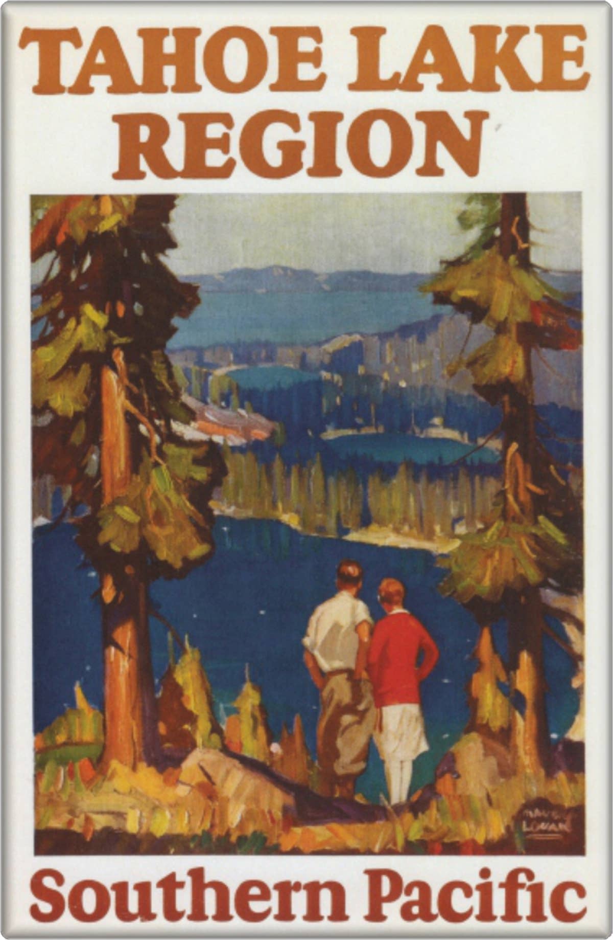 "Tahoe Lake Region - Southern Pacific" Poster Reproduction Magnet - Wander Together Outfitters
