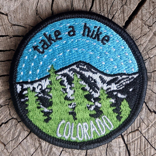 "Take a Hike Colorado" Embroidered Iron On Patch - Wander Together Outfitters