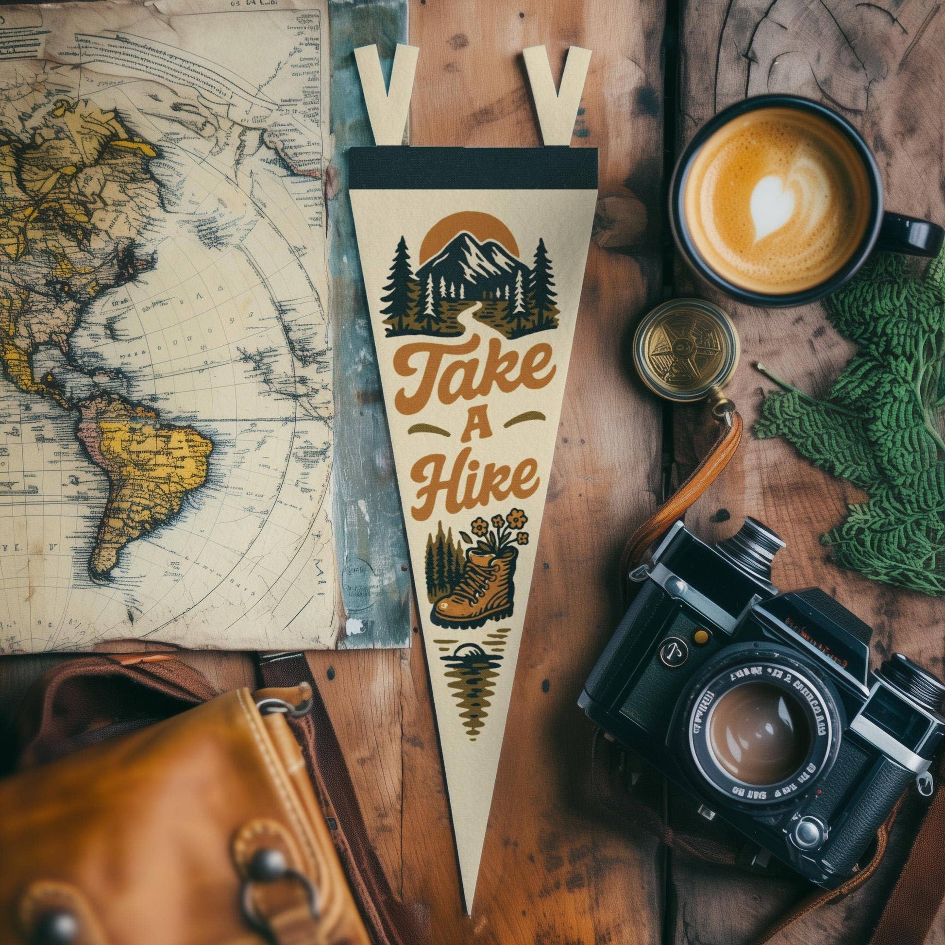 "Take A Hike" Felt Mini Pennant - Wander Together Outfitters