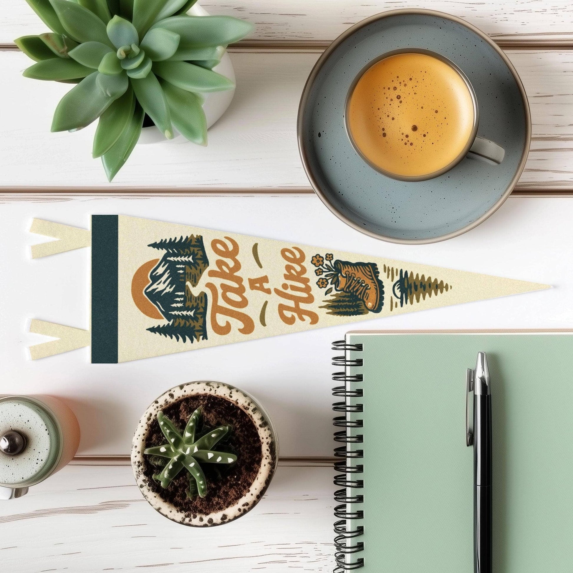 "Take A Hike" Felt Mini Pennant - Wander Together Outfitters