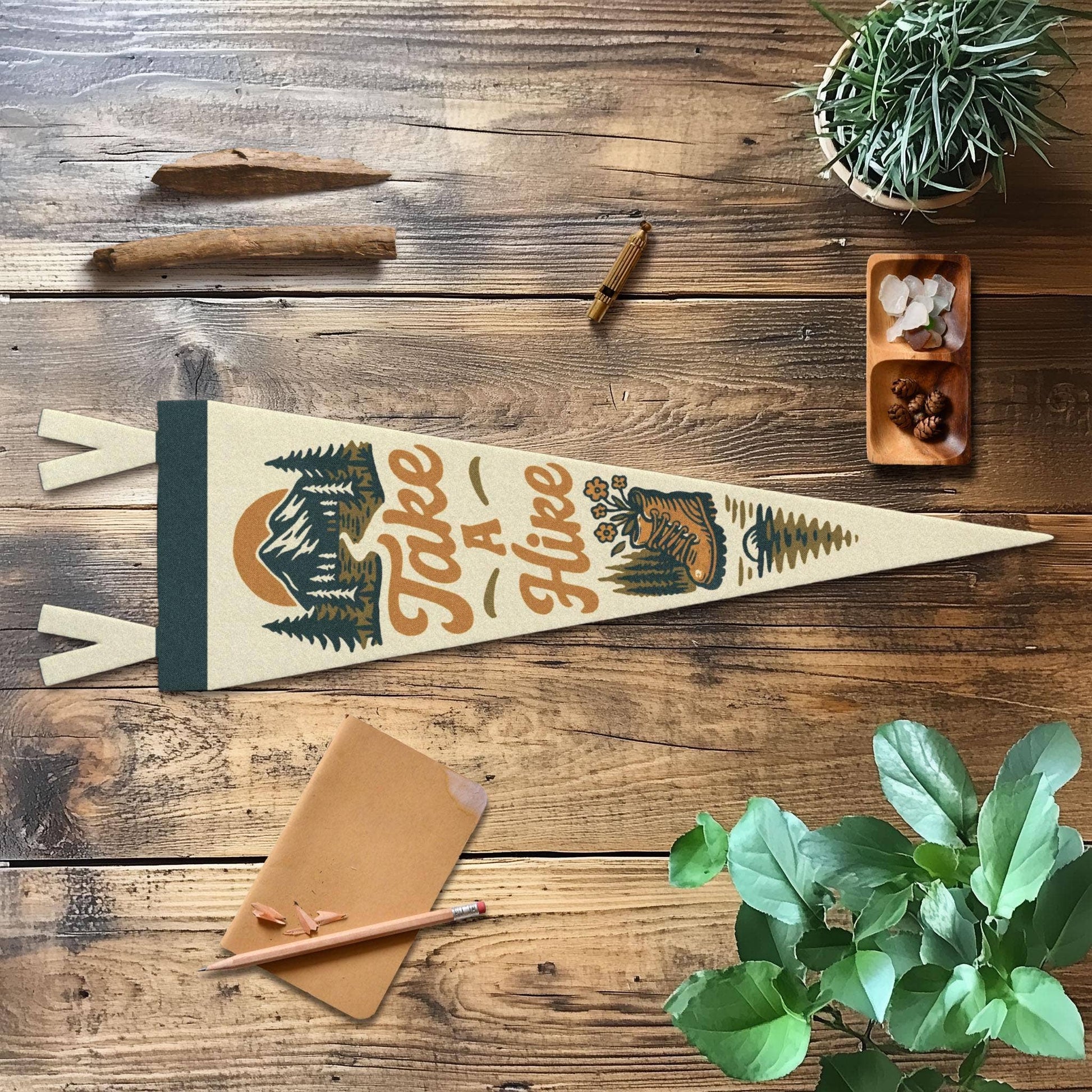 "Take A Hike" Felt Mini Pennant - Wander Together Outfitters