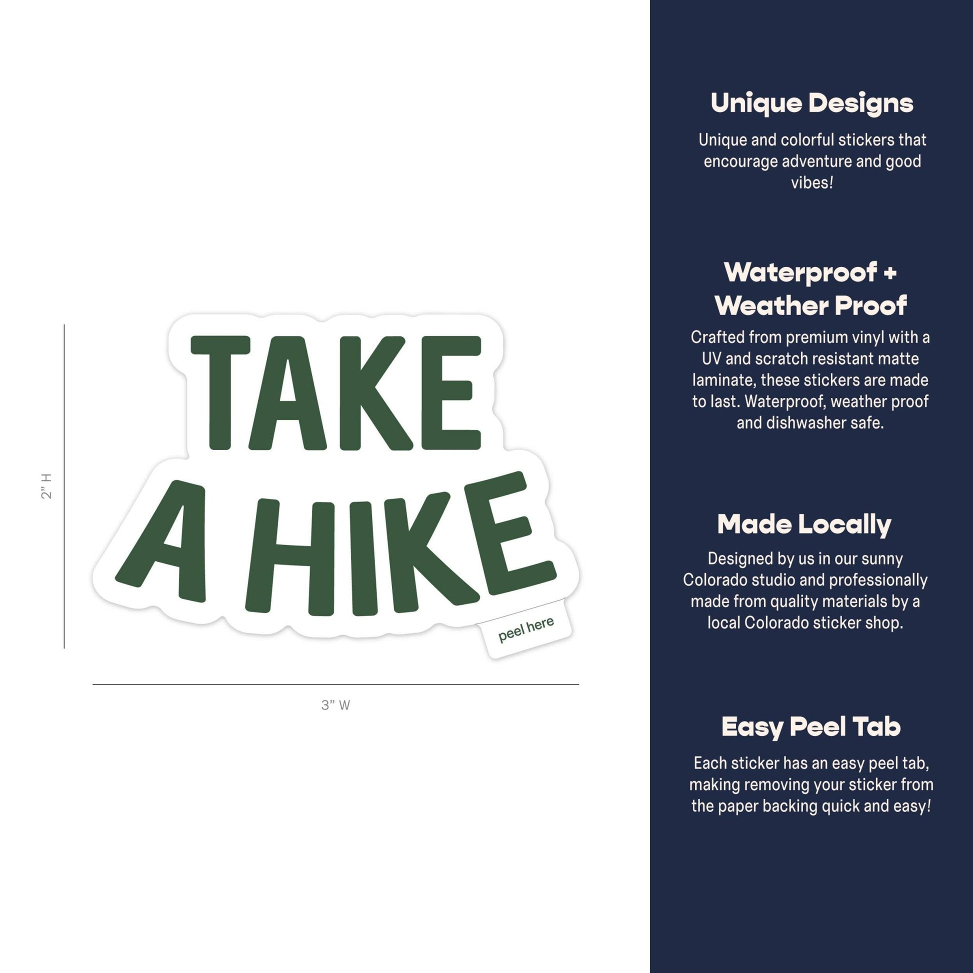 "Take A Hike" Vinyl Sticker - Wander Together Outfitters