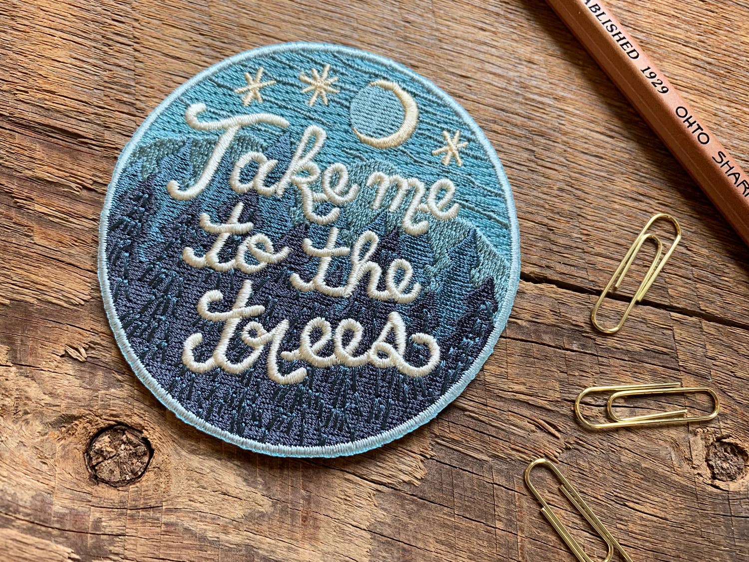 "Take Me To The Trees"Iron On Embroidered Patch - Wander Together Outfitters