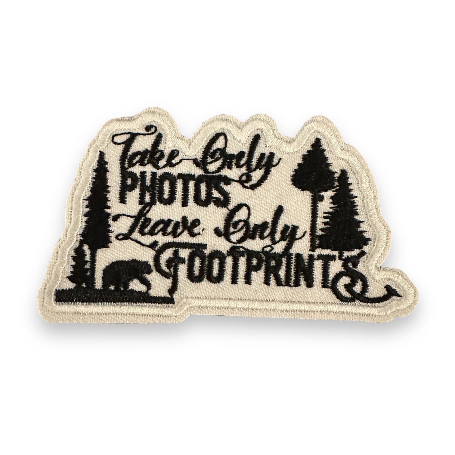 “Take Only Photos, Leave Only Footprints” Embroidered Patch - Wander Together Outfitters