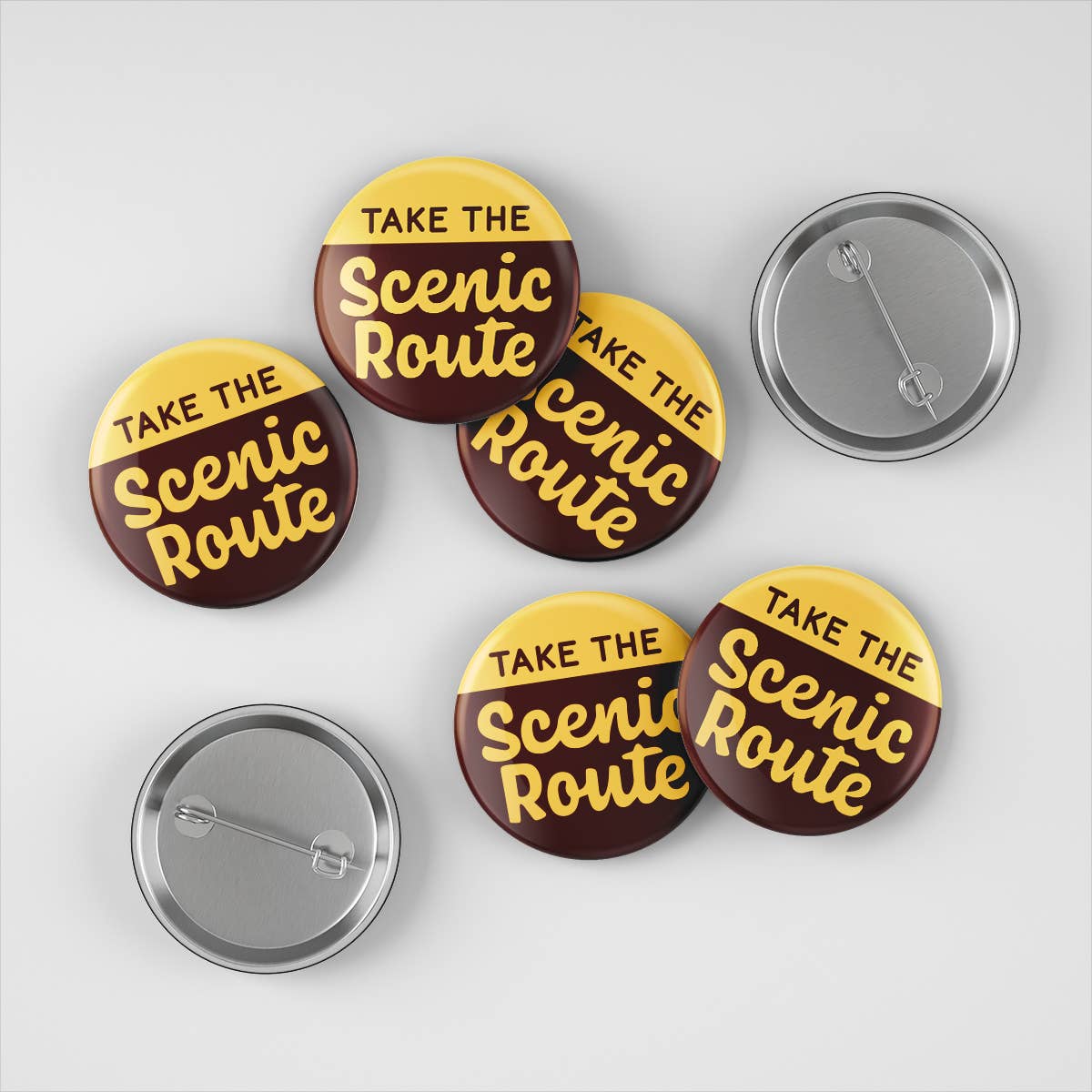 "Take The Scenic Route" Parks Inspired Forest Button - Wander Together Outfitters