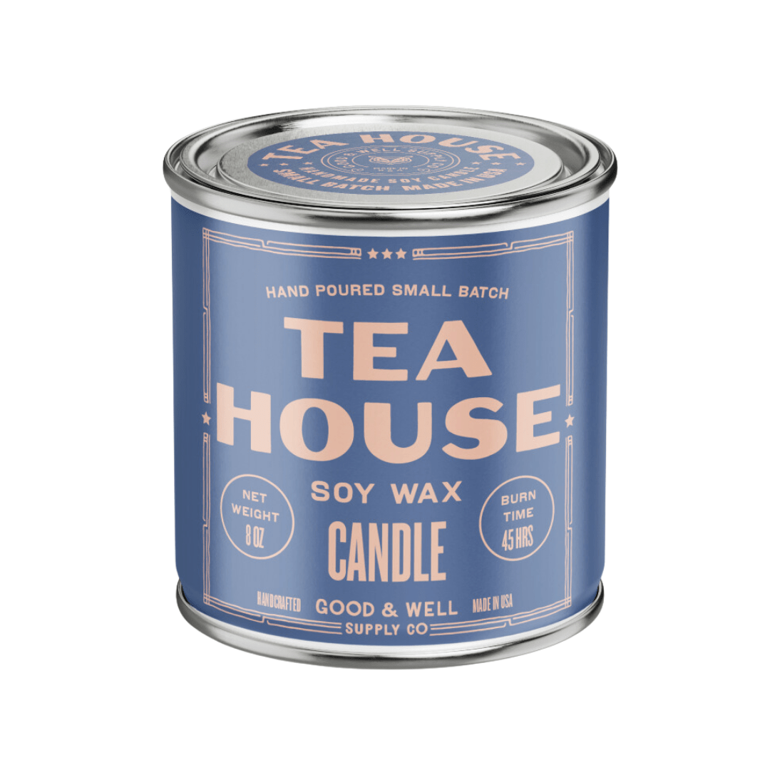 Tea House Happy Place Candle (Bergamot, Earl Gray, Amber, Lime) - Wander Together Outfitters