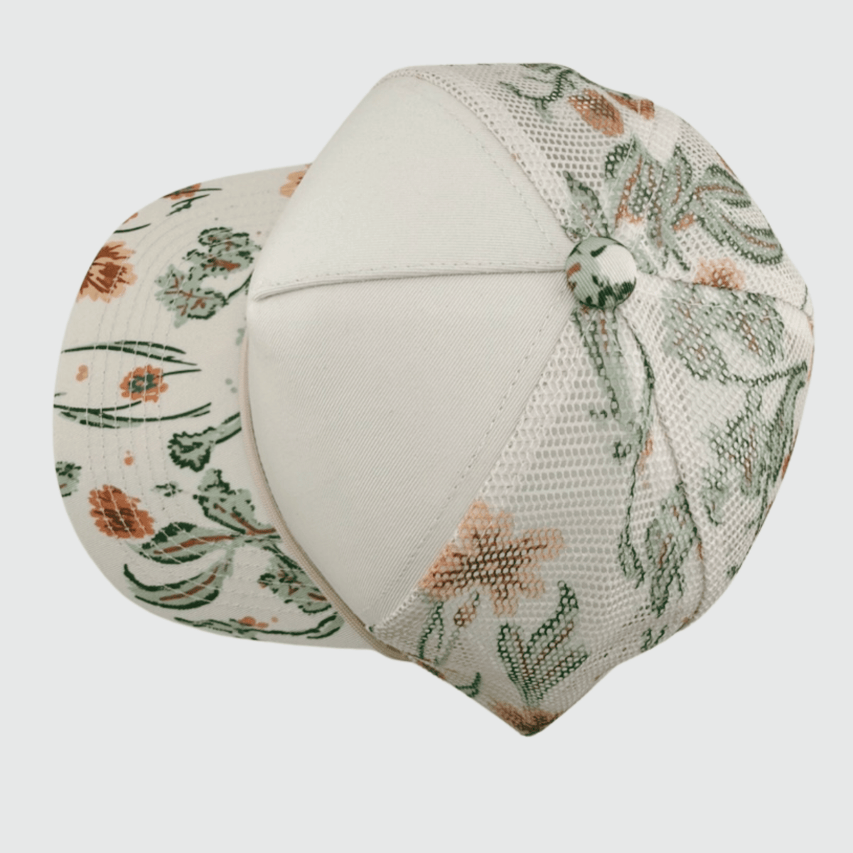 TEELUX - Cotton Structured Hat Blank - SNAP BACK W MESH - FLORAL - Wander Together Outfitters
