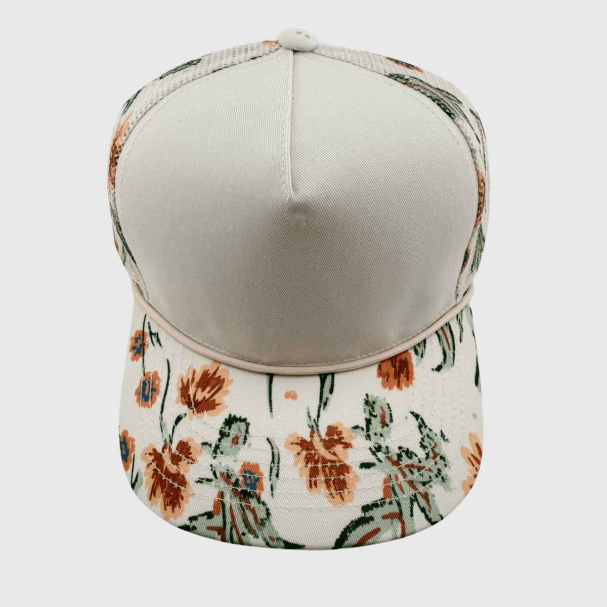 TEELUX - Cotton Structured Hat Blank - SNAP BACK W MESH - FLORAL - Wander Together Outfitters