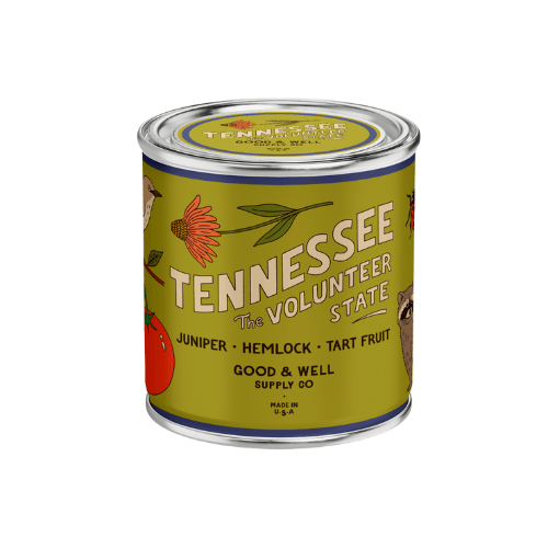 Tennessee State Candle (Juniper, Hemlock, Tart Fruit) - Wander Together Outfitters