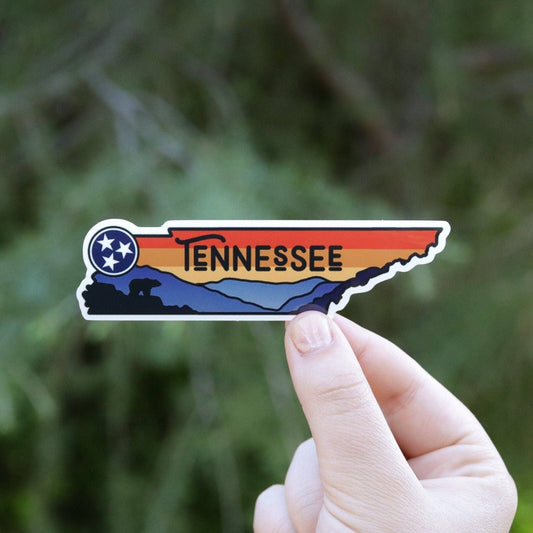 Tennessee State Waterproof Vinyl Decal Sticker, UV Resistant - Wander Together Outfitters