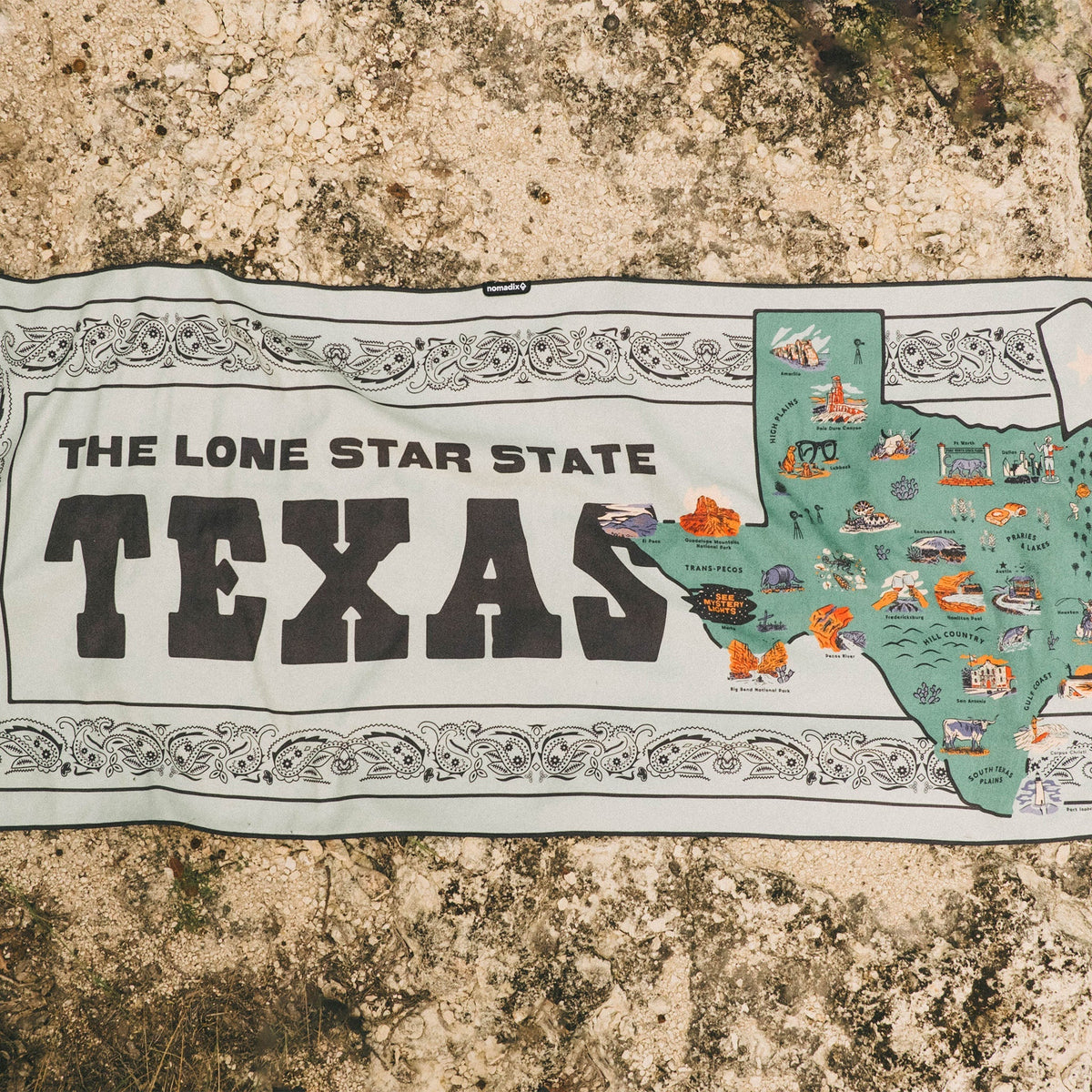 Texas Map Quick Dry Original Towel - Wander Together Outfitters