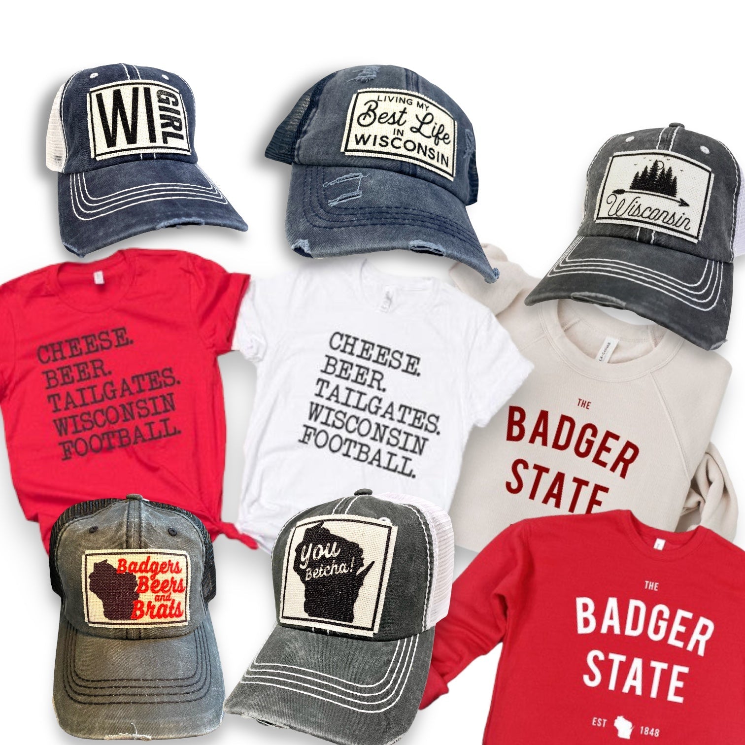 “The Badger State” Wisconsin Premium Sweatshirt - Wander Together Outfitters