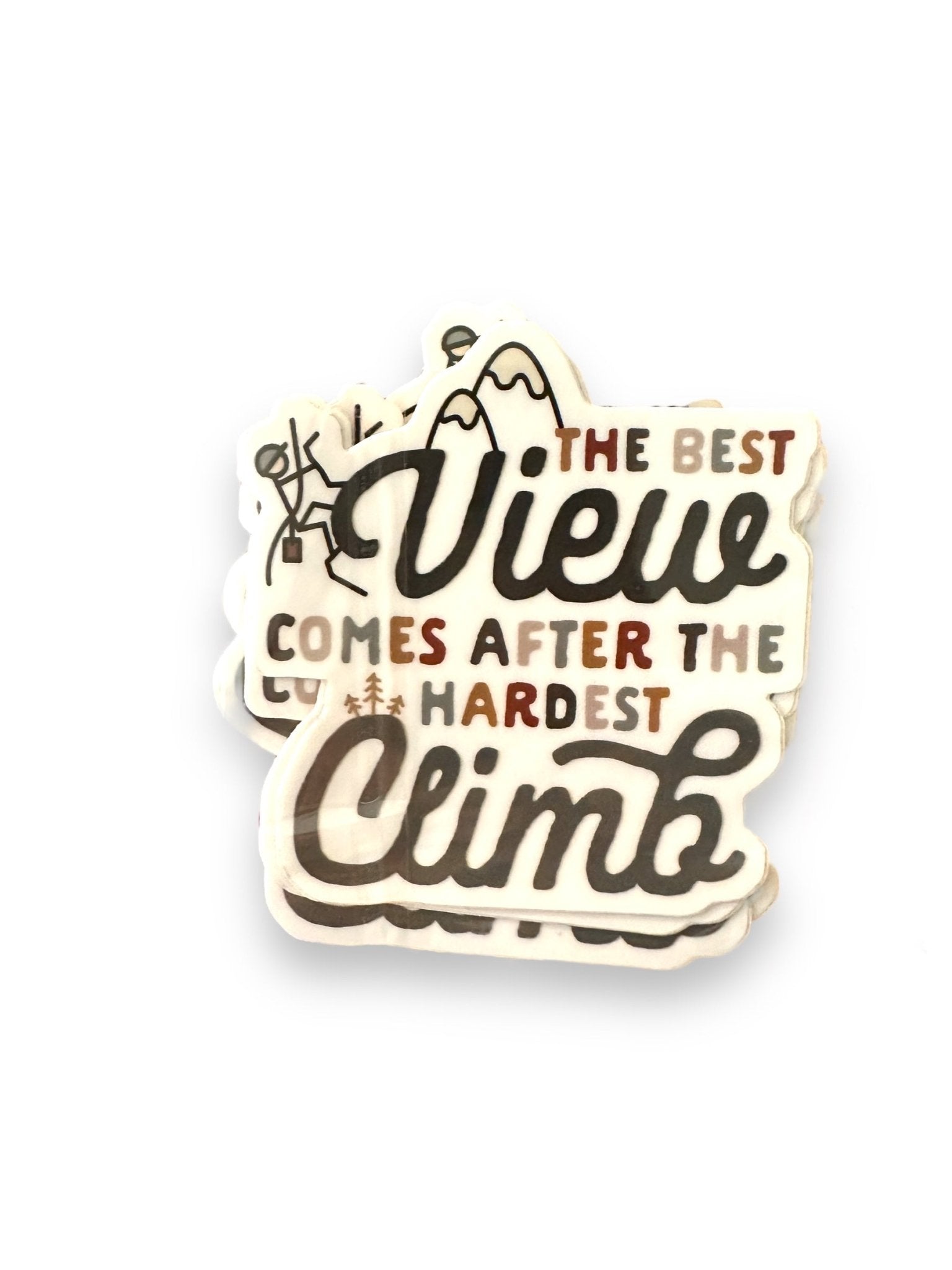 “The Best Views…Hardest Climb” Vinyl Sticker - Wander Together Outfitters
