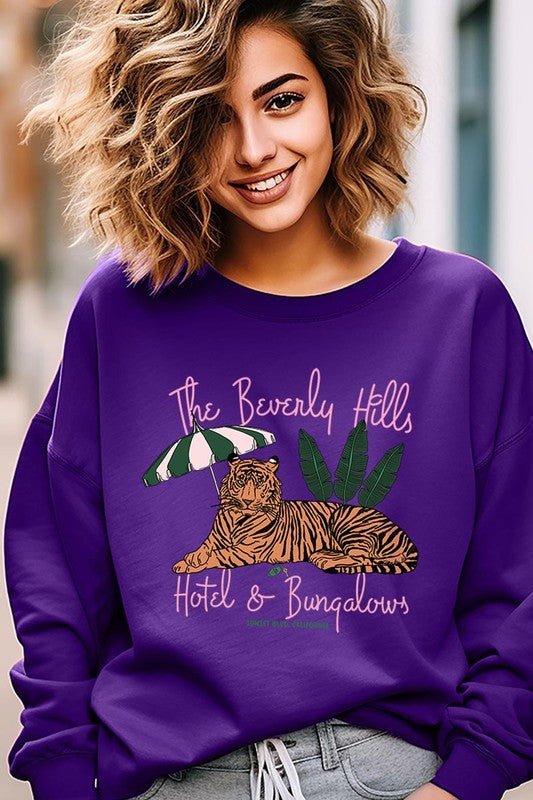 The Beverly Hills Graphic Fleece Sweatshirts - Wander Together Outfitters