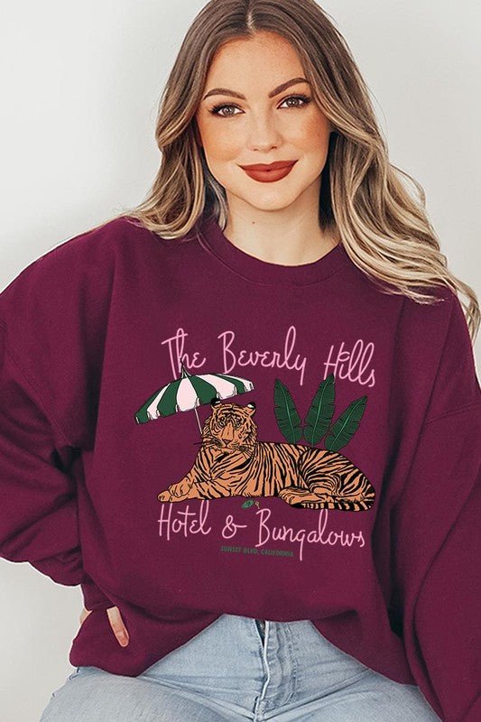The Beverly Hills Graphic Fleece Sweatshirts - Wander Together Outfitters
