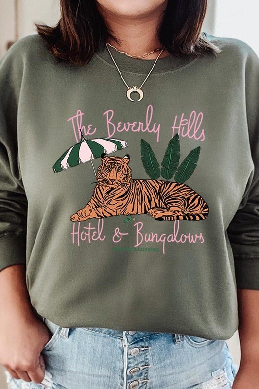 The Beverly Hills Graphic Fleece Sweatshirts - Wander Together Outfitters