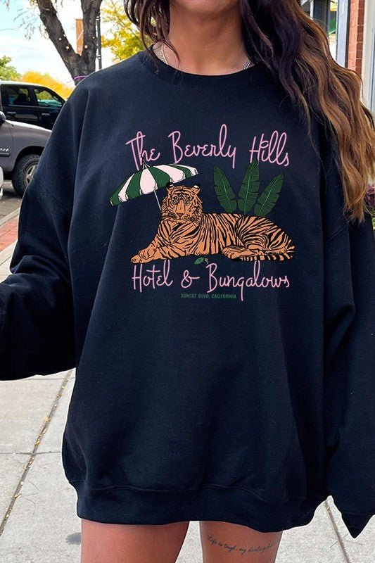 The Beverly Hills Graphic Fleece Sweatshirts - Wander Together Outfitters