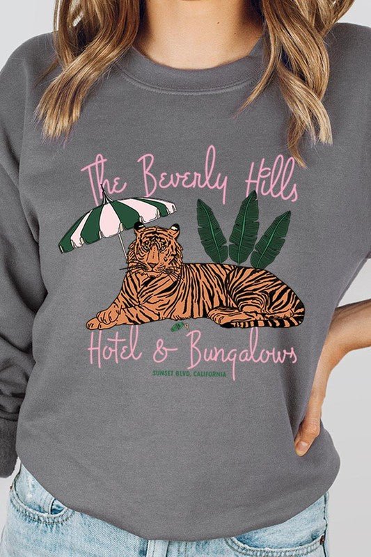 The Beverly Hills Graphic Fleece Sweatshirts - Wander Together Outfitters