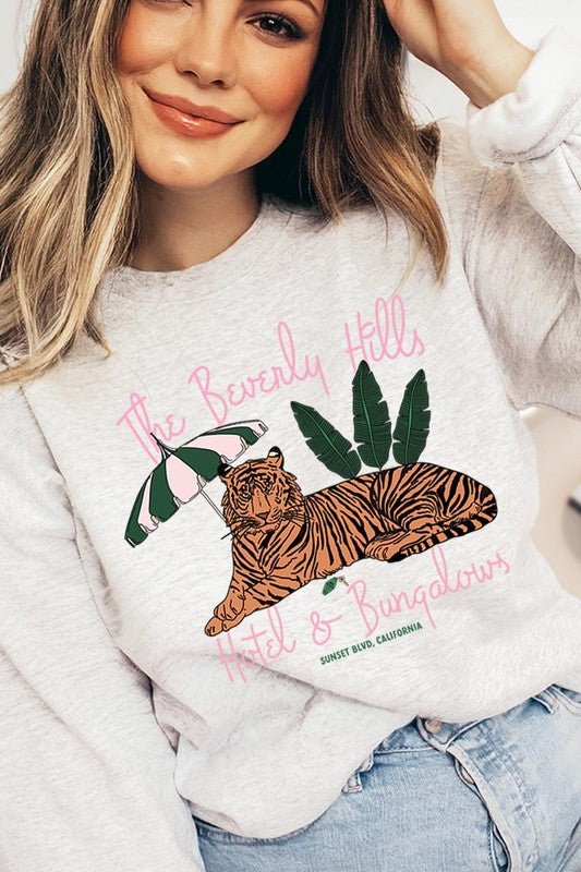 The Beverly Hills Graphic Fleece Sweatshirts - Wander Together Outfitters