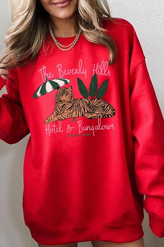 The Beverly Hills Graphic Fleece Sweatshirts - Wander Together Outfitters