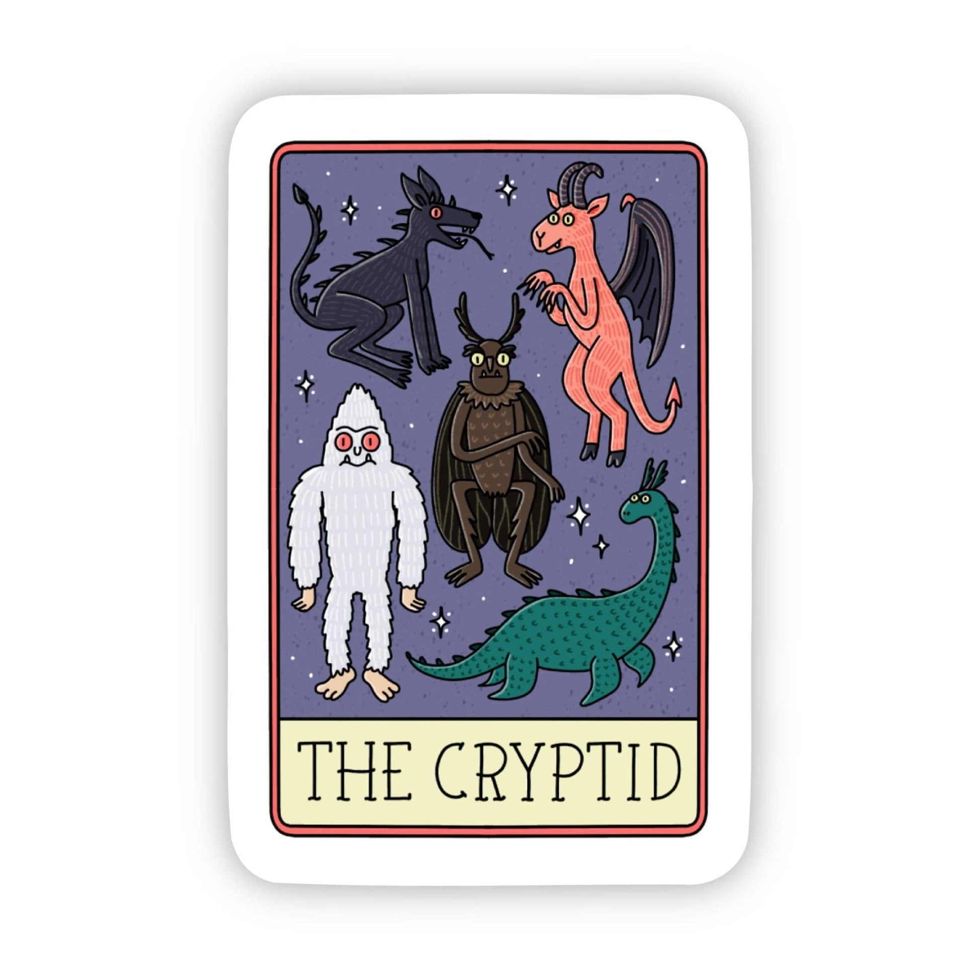 "The Cryptid" Tarot Card Sticker - Wander Together Outfitters