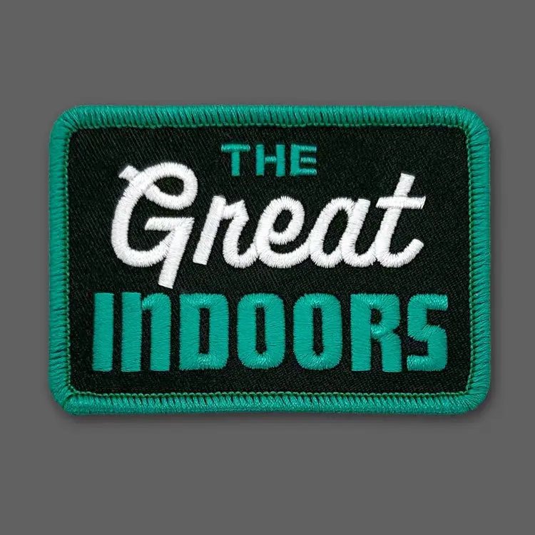 “The Great Indoors" Embroidered Iron On Patch (Various Colors) - Wander Together Outfitters