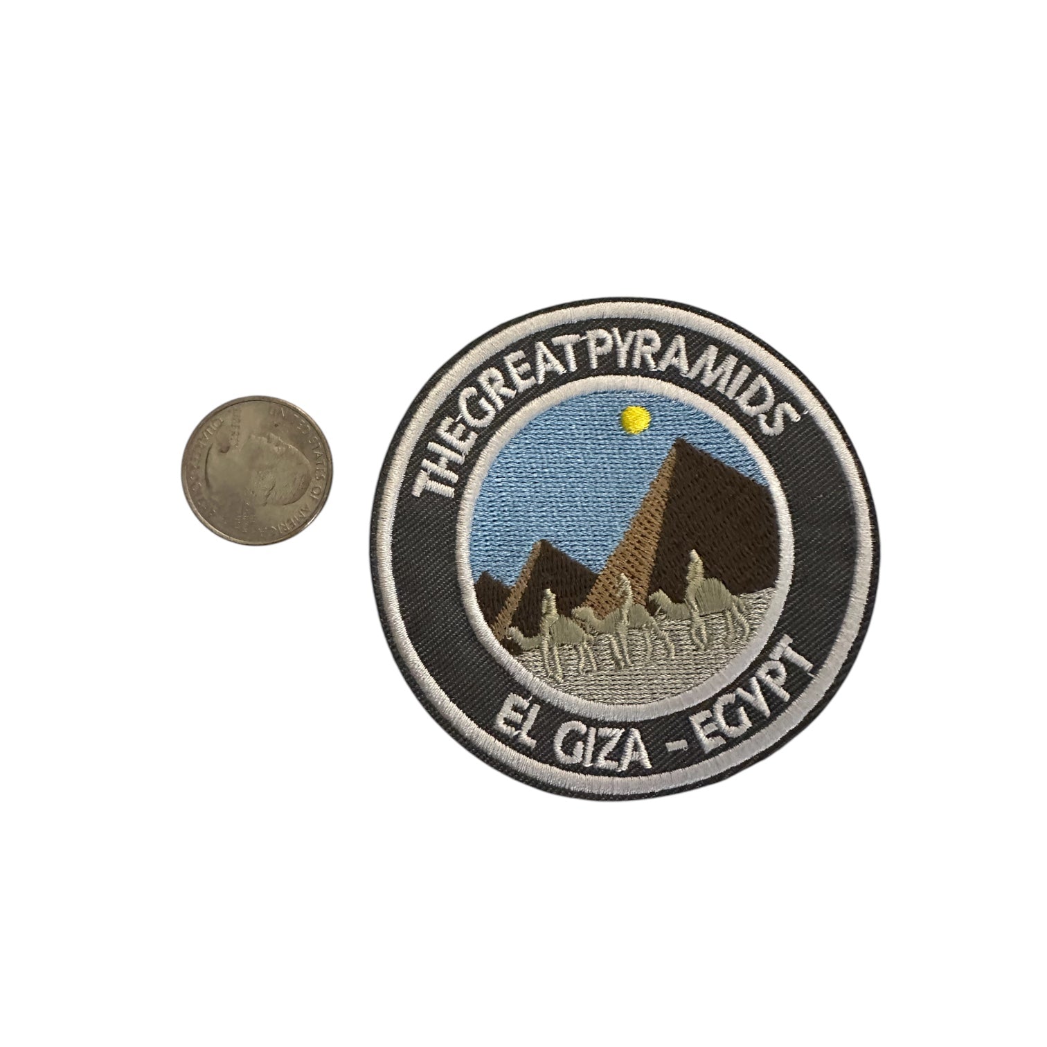 The Great Pyramids El Giza Egypt Iron On Patch - Wander Together Outfitters